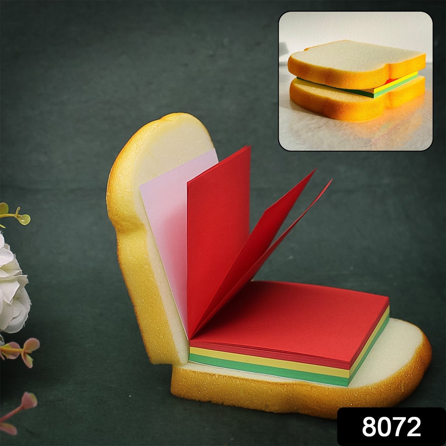Sandwich Shaped Note / Sticky Notes / Memo Notes, Unique Mini Notes (Multicolor) Signaturekarts