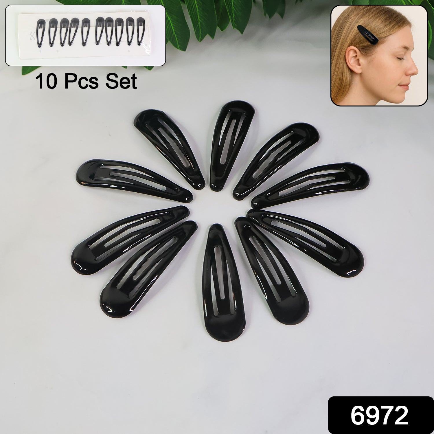 Metal Hair Clips Set (10 Pcs Set), Hair accessories Signature kart