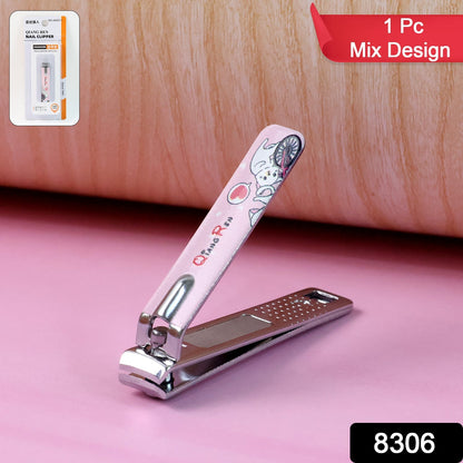 Cute Nail Clipper with Nail Catcher, Nail File - Stainless Steel (1 Pc) Signaturekarts