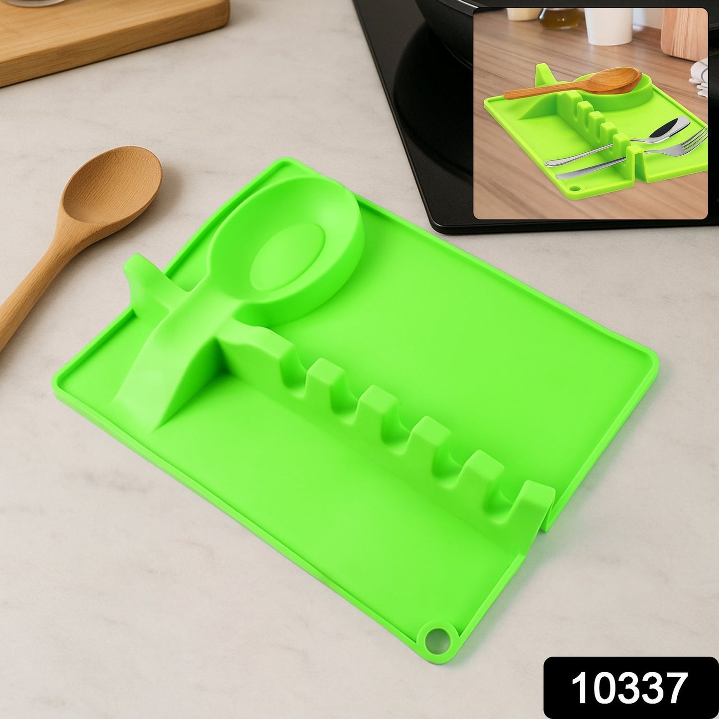 4-Slots Silicone Multifunctional Spoon Holders Fork Spatula Rack (1 Pc) Signaturekarts