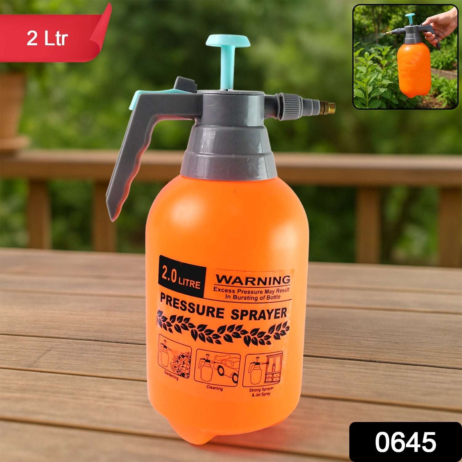 Water Sprayer Hand-held Pump Pressure Garden Sprayer - 2 L (Mix Color) Your Brand