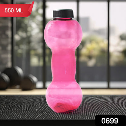 Unbreakable Plastic dumbbell Shape Water Bottle  (550 ml / 1 Pc) Signature kart