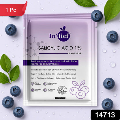 In’lief Salicylic Acid 1% Clarifying & Pore-Refining Facial Sheet Mask (1 Pc) signaturekarts