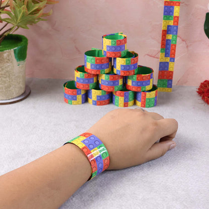 Colorful Snap Slap Bracelet Toy (12 Pc Set ) signaturekarts