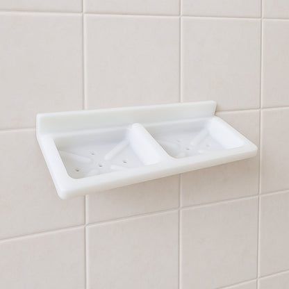 Wall Mounted Double Compartment Soap & Sponge Holder (1 Pc) signaturekarts