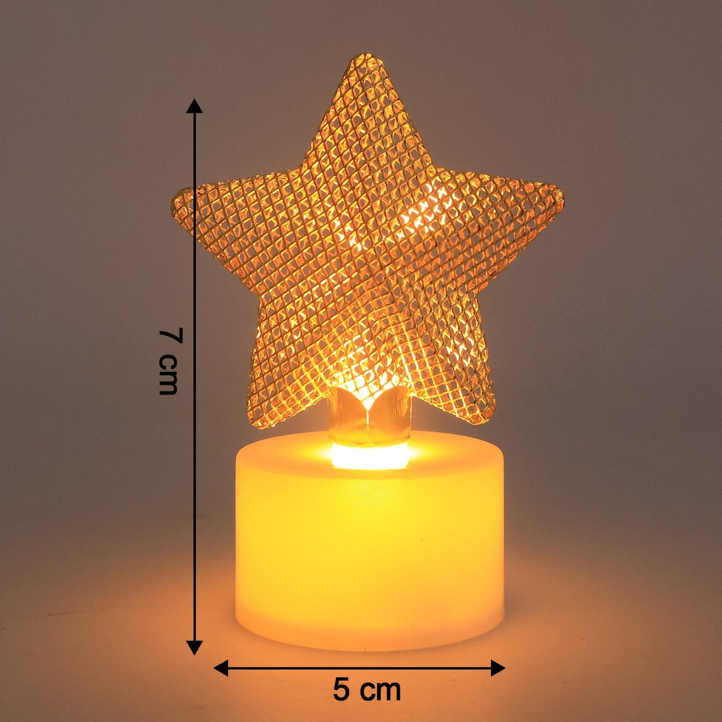 Set of 12 Decorative LED Star Candles signaturekarts