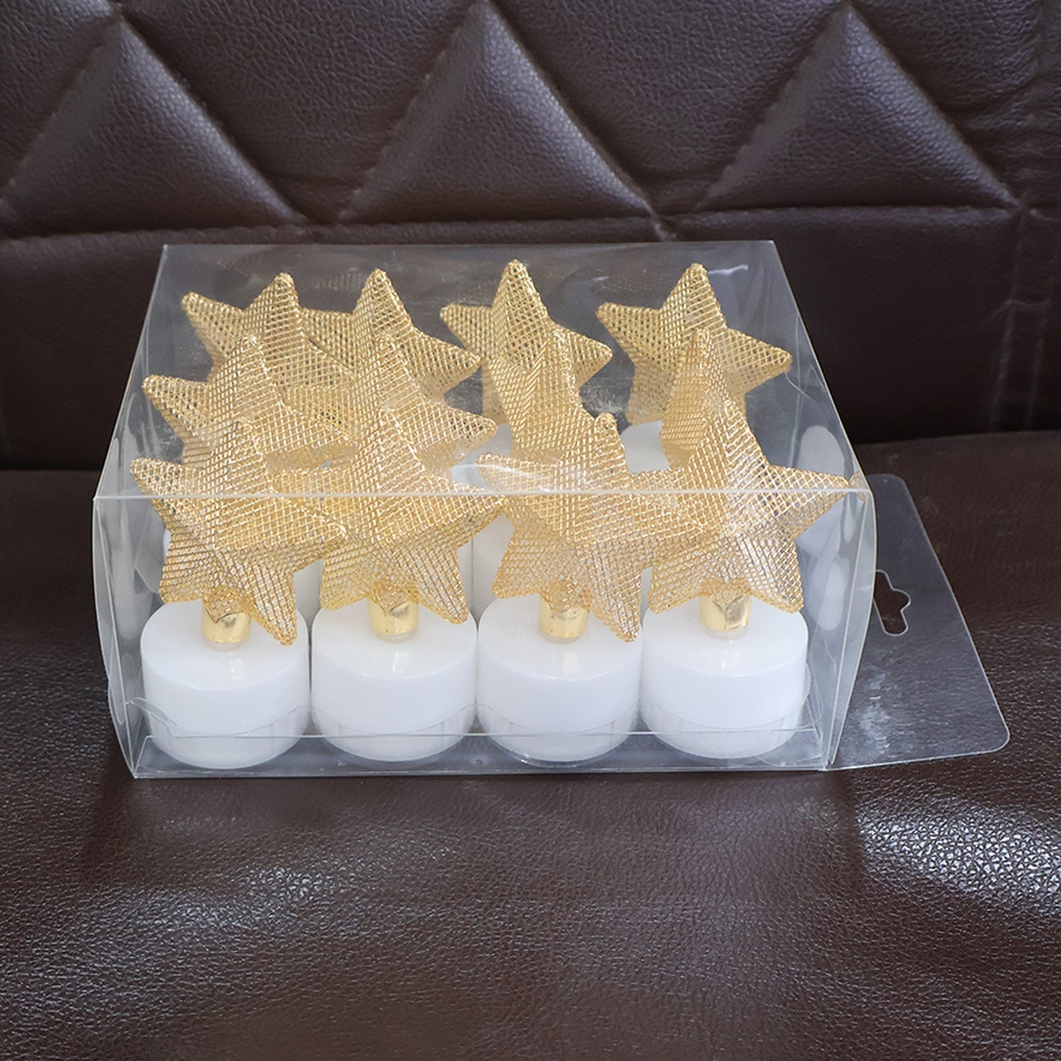 Set of 12 Decorative LED Star Candles signaturekarts
