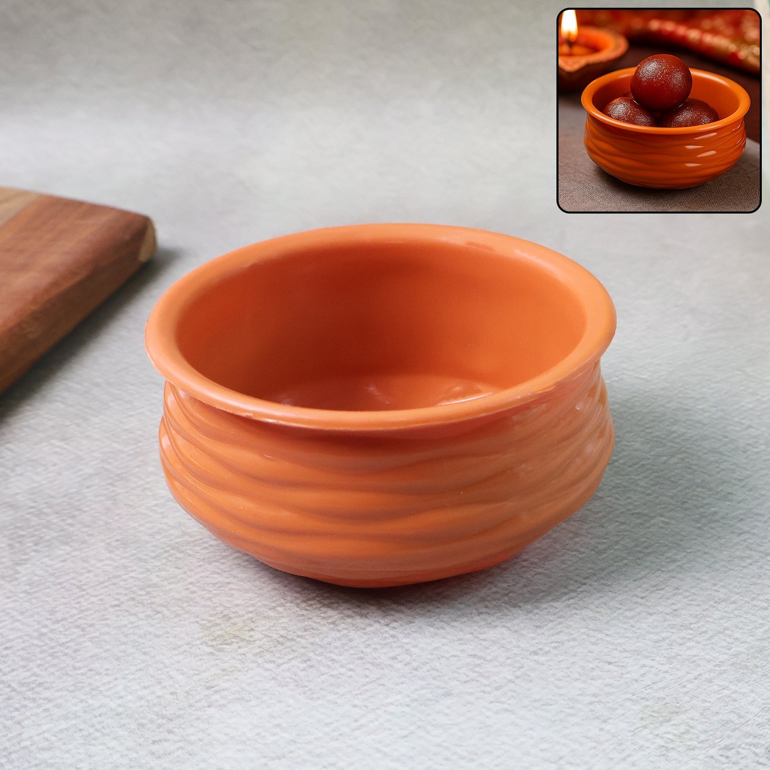 Classic Terracotta-Style Multipurpose Bowl (1 Pc) signaturekarts