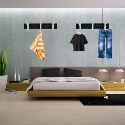 Wall Mounted Coat Hanger Rack – 6 Hooks for Clothes, Jackets & Hats signaturekarts