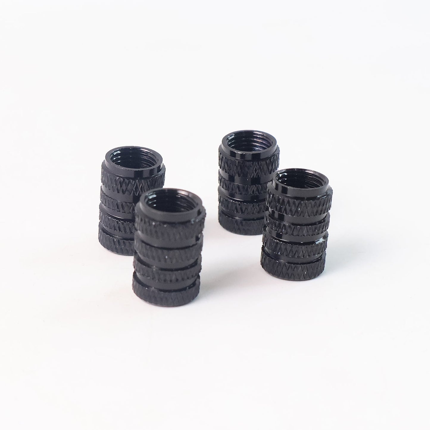 Tire Valve Stem Caps Fit 4pcs Silver Signature kart