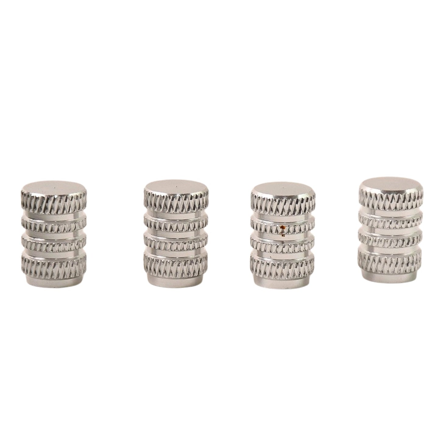 Tire Valve Stem Caps Fit 4pcs Silver Signature kart