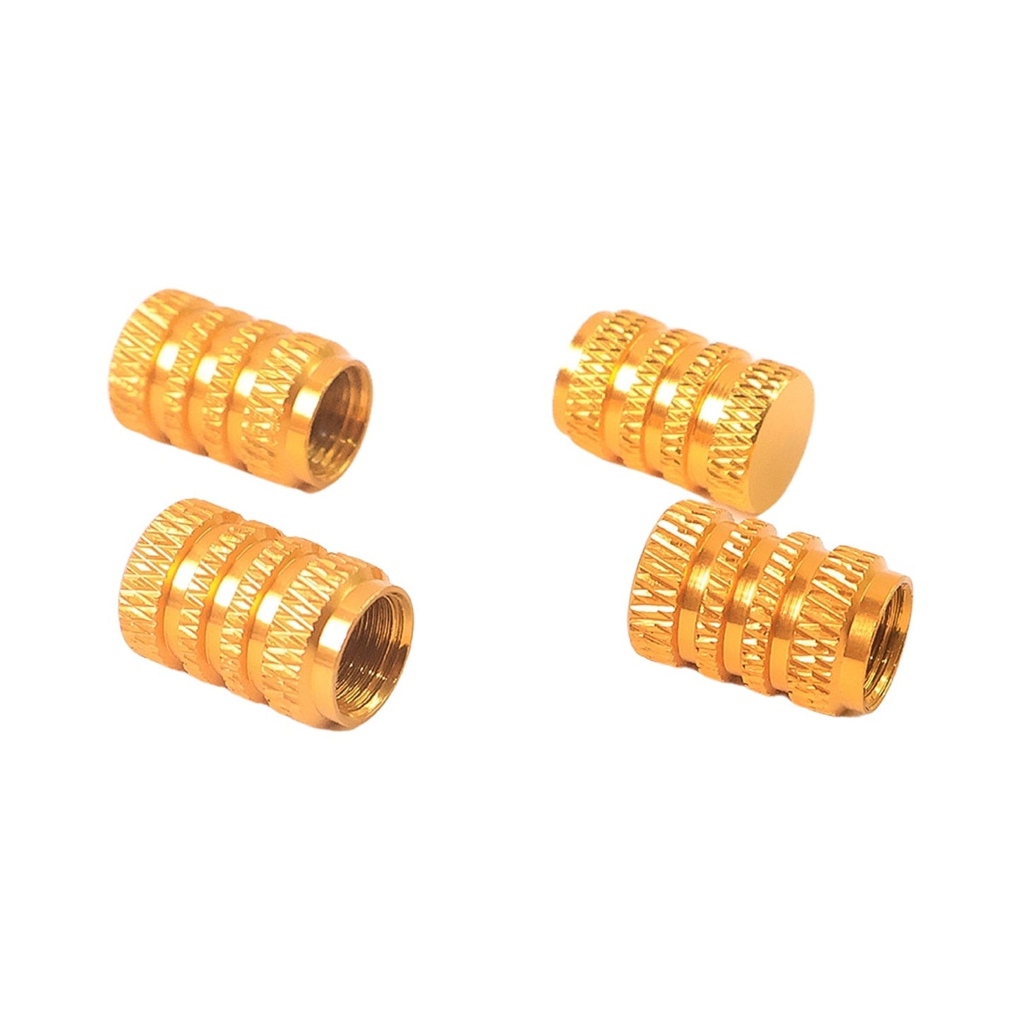 Tire Valve Stem Caps Fit 4pcs Silver Signature kart