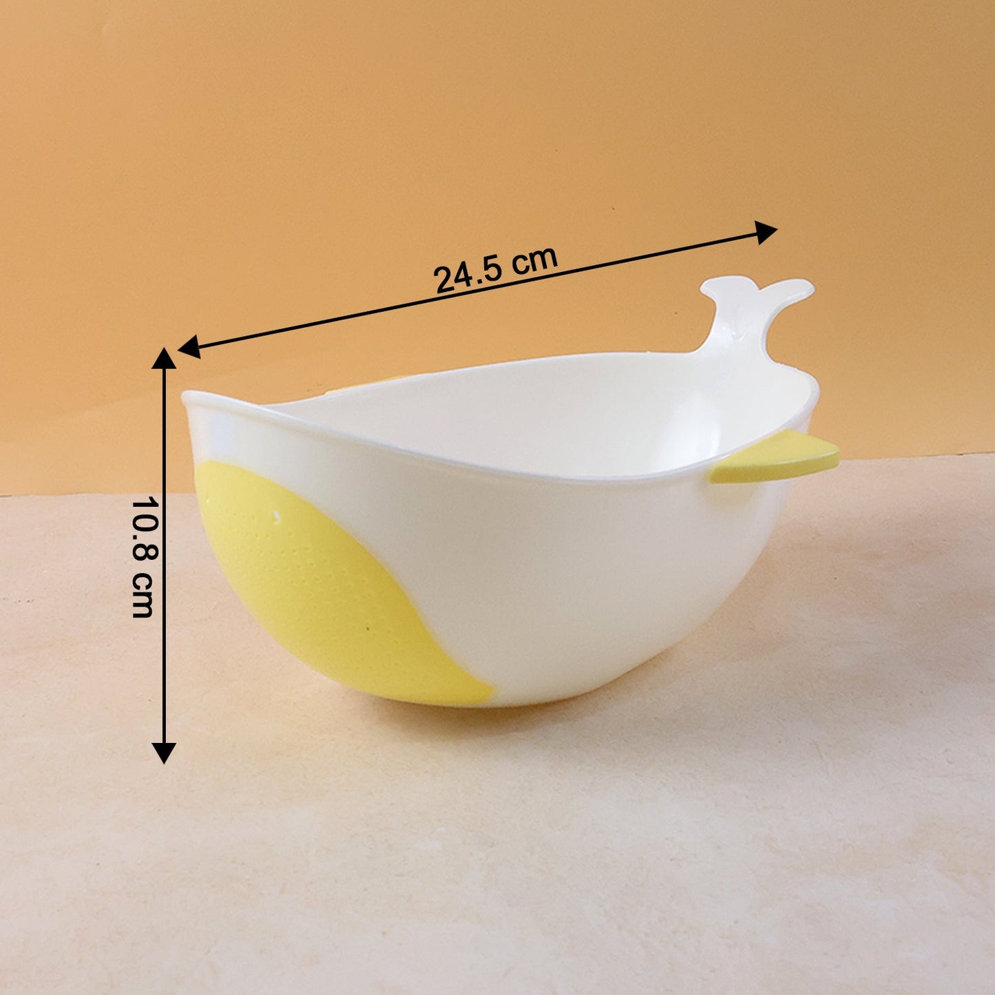 Plastic Rice Pulses Fruits Vegetable Noodles Pasta Washing Bowl and Strainer (2 Pc) The Morsignaturekarts