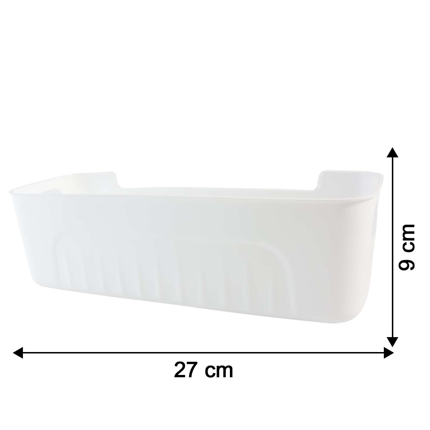 White Plastic Storage Basket Tray Set (4 Pcs) The Morsignaturekarts
