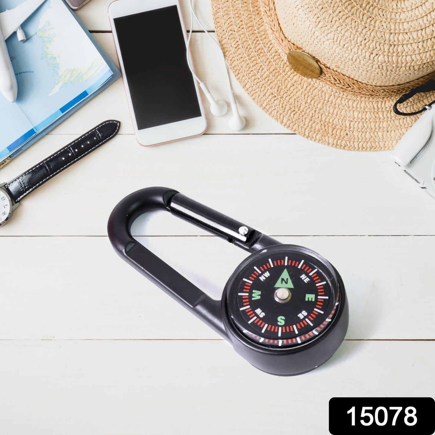 Clip Snap Hook Mini Compass (1 Pc / Mix Design) Signaturekarts