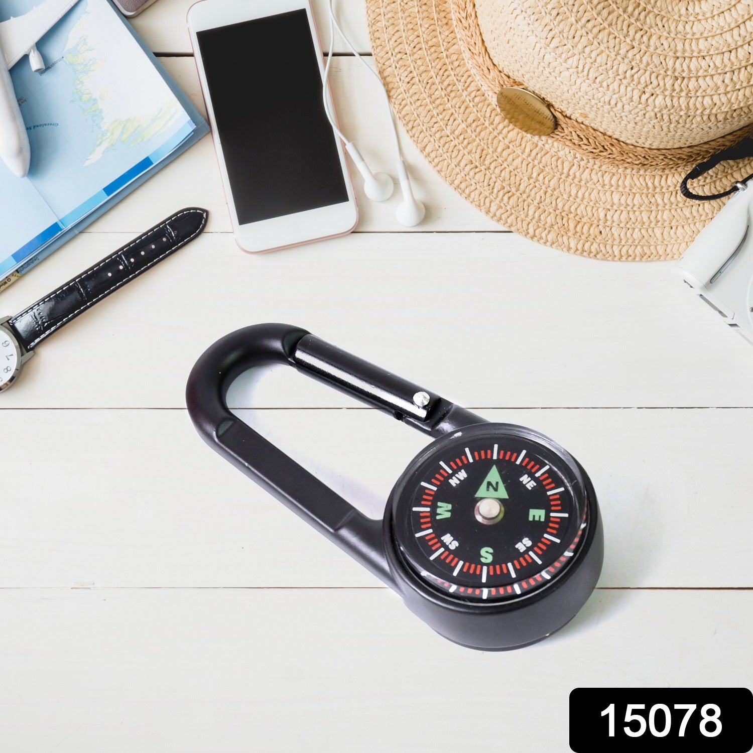 Clip Snap Hook Mini Compass (1 Pc / Mix Design) Signaturekarts