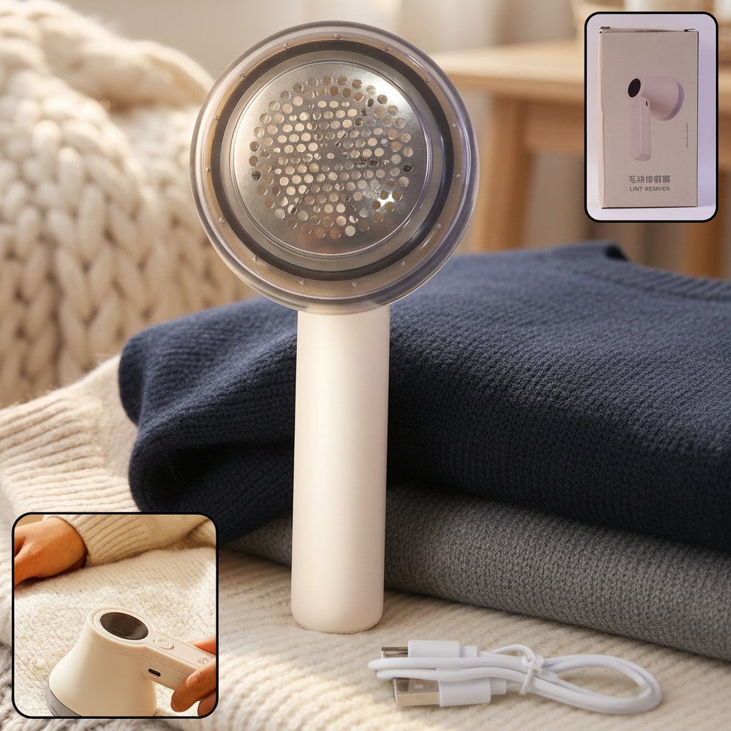 Rechargeable Electric Lint Remover  Fabric Shaver For Clothes Sweaters Sofa  Blankets (1 Pc)